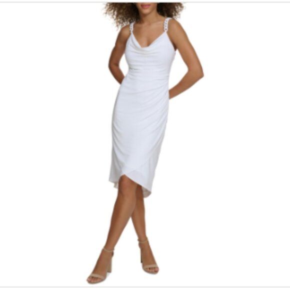 Siena Women's Chain-Trim Bodycon Dress - White - Picture 1 of 1